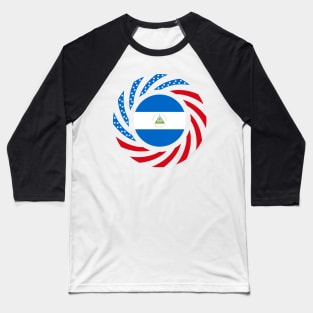 Nicaraguan American Multinational Patriot Flag Baseball T-Shirt